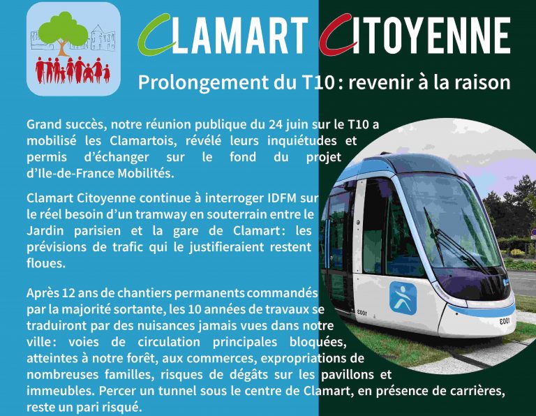 Prolongement du T10 : Revenir à la raison